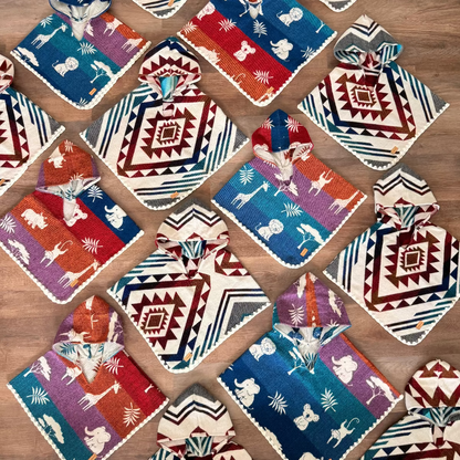 Ponchos laying across the floor